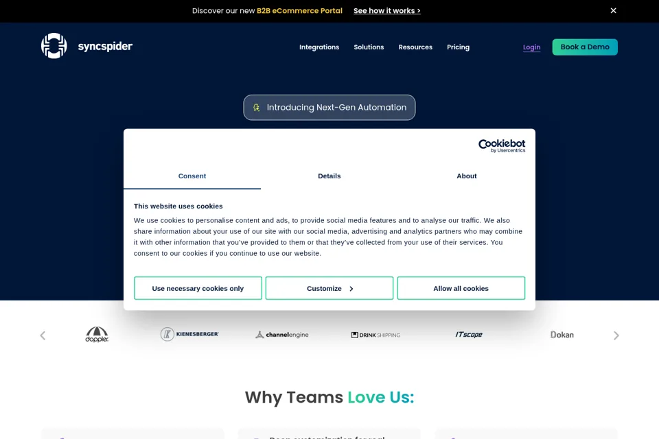Aperçu de la landing page