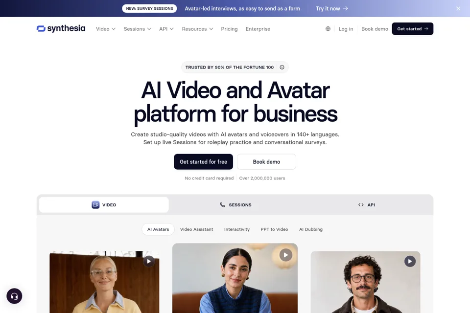Aperçu de la landing page