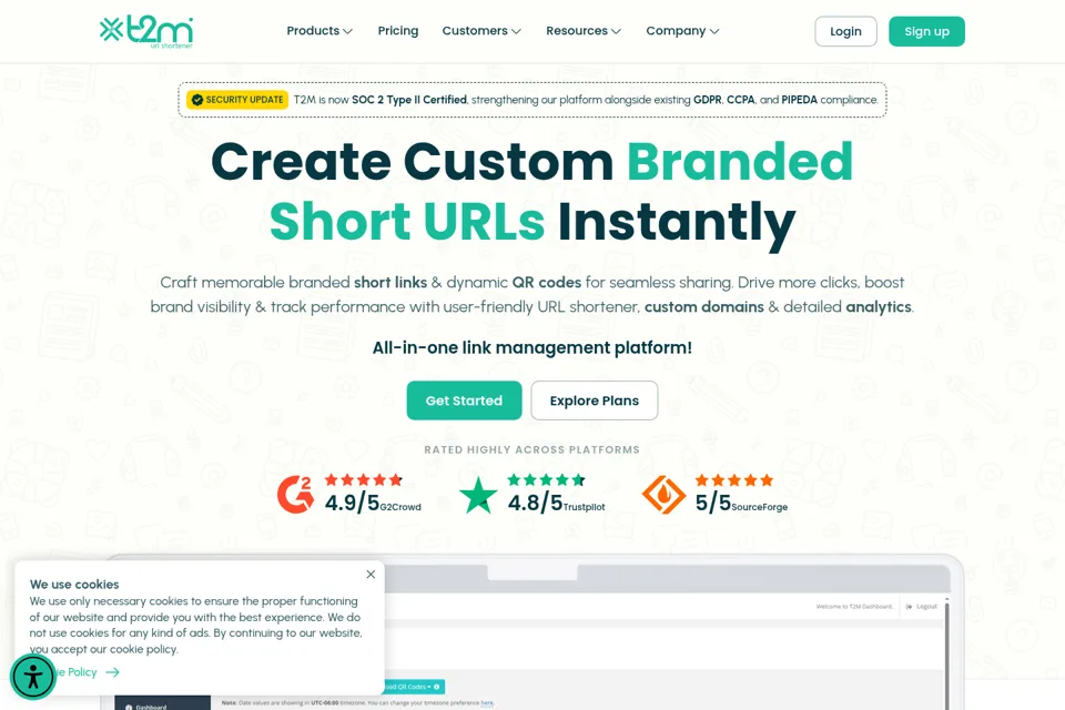 Aperçu de la landing page