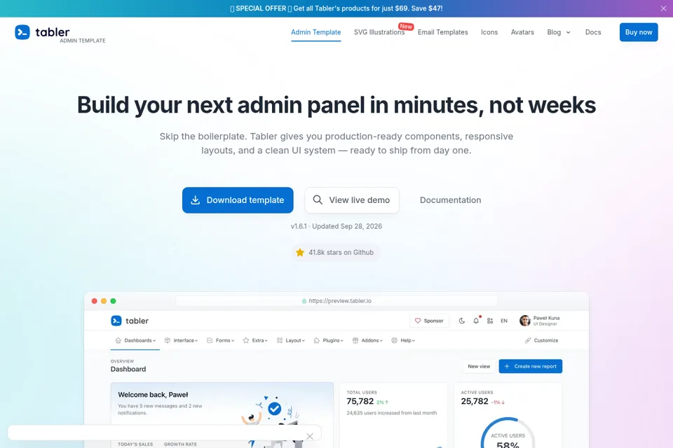 Landing page preview