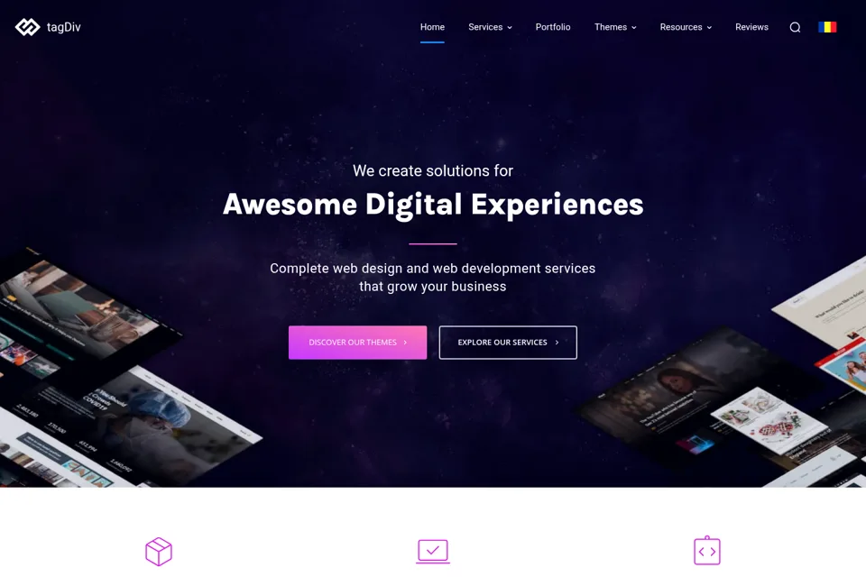 Aperçu de la landing page