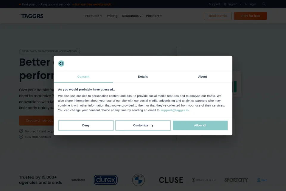 Landing page preview