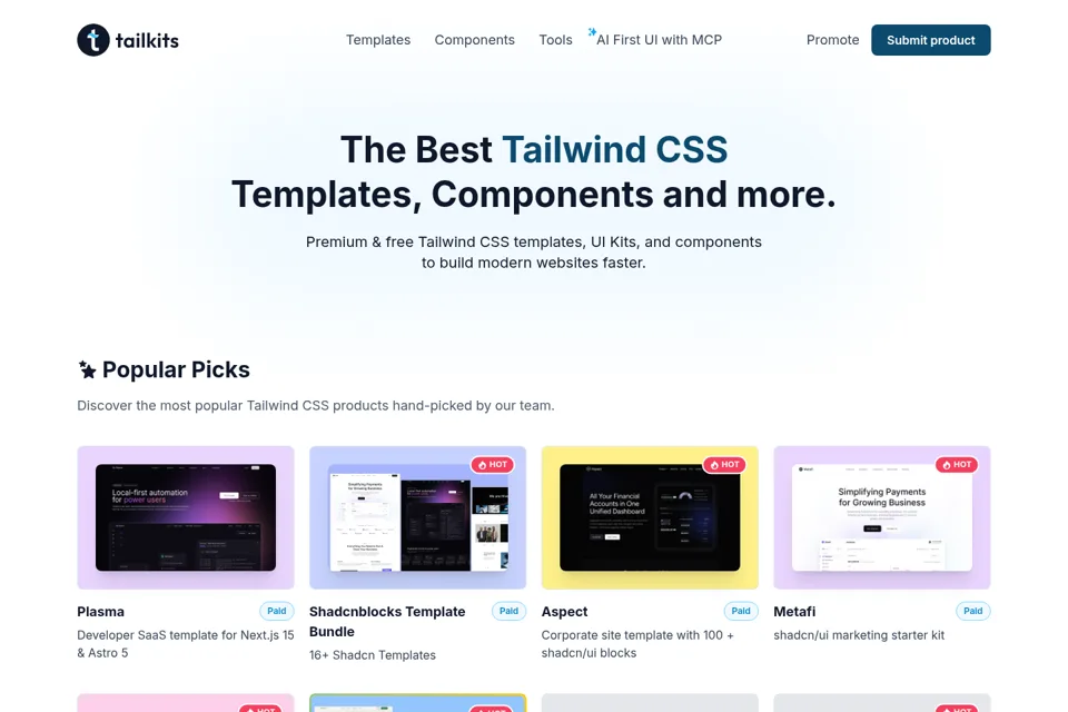 Aperçu de la landing page