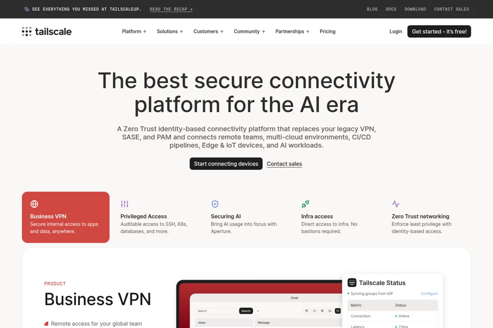 Landing page preview