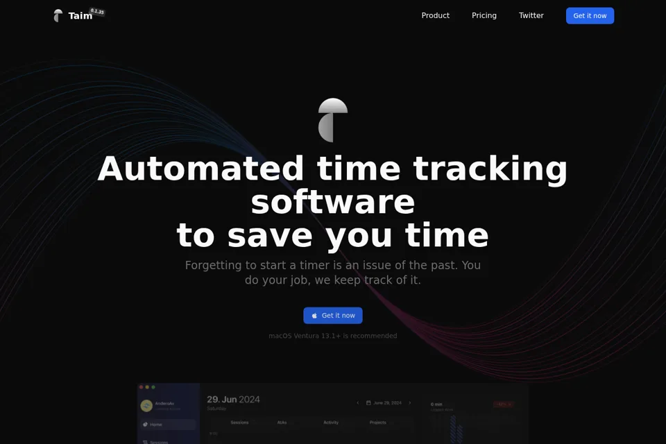 Aperçu de la landing page