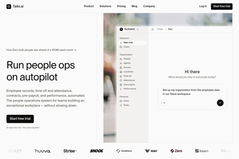 Aperçu de la landing page