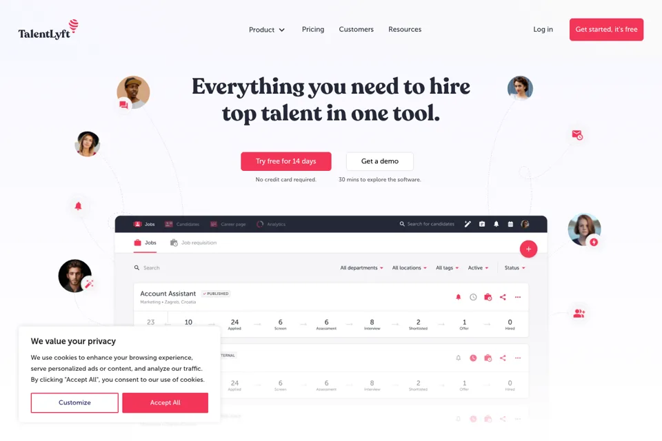 Landing page preview