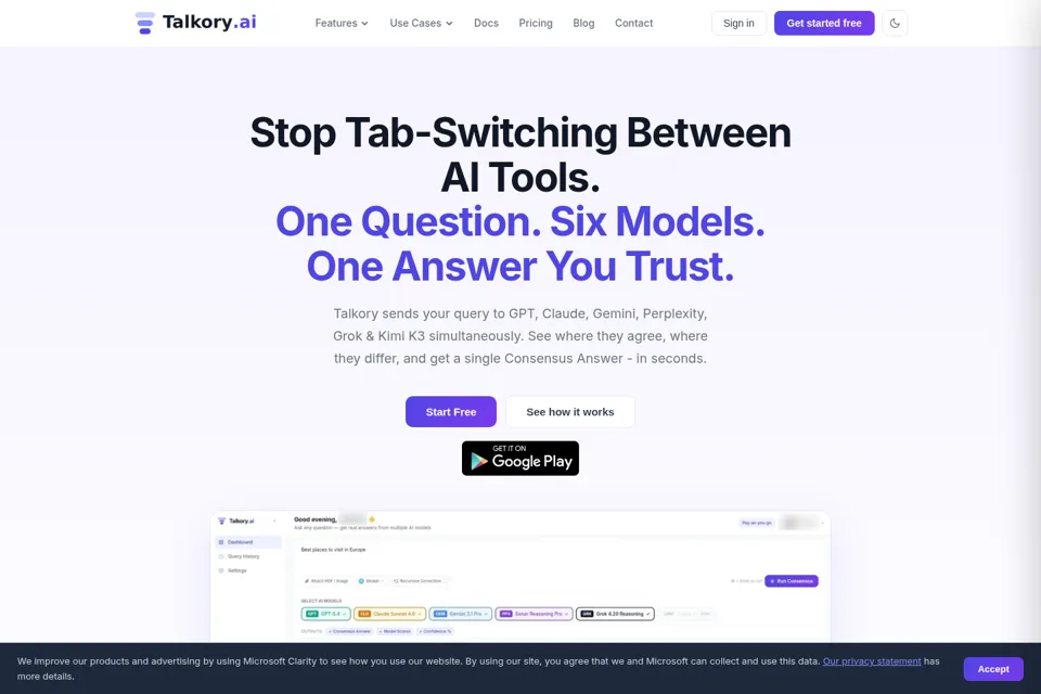 Landing page preview