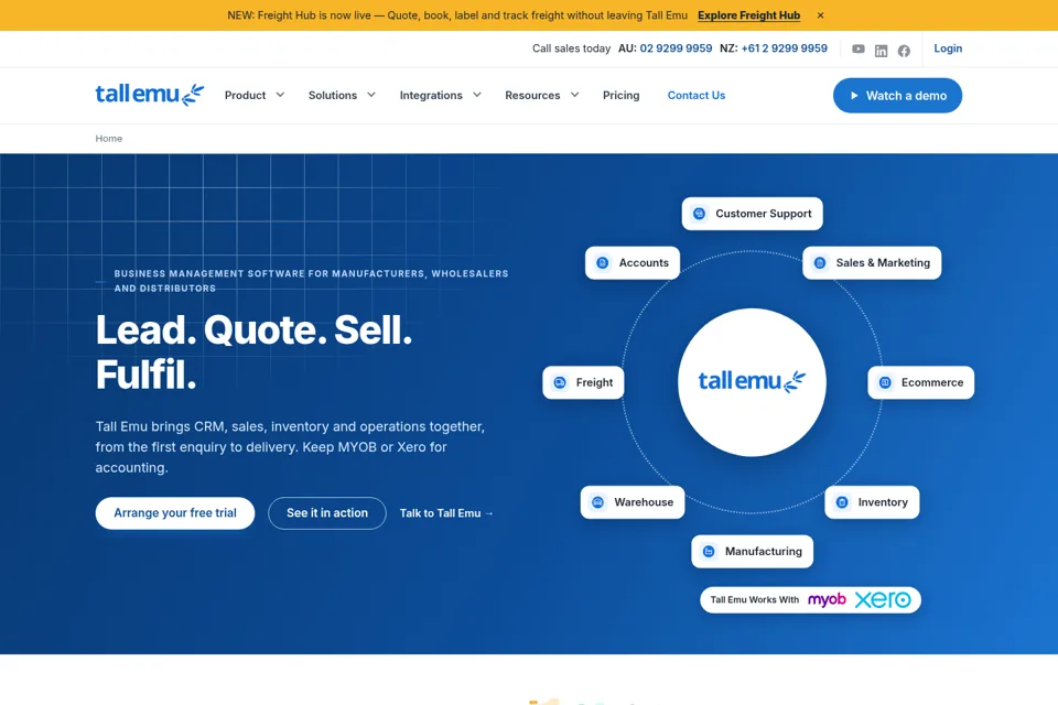 Aperçu de la landing page