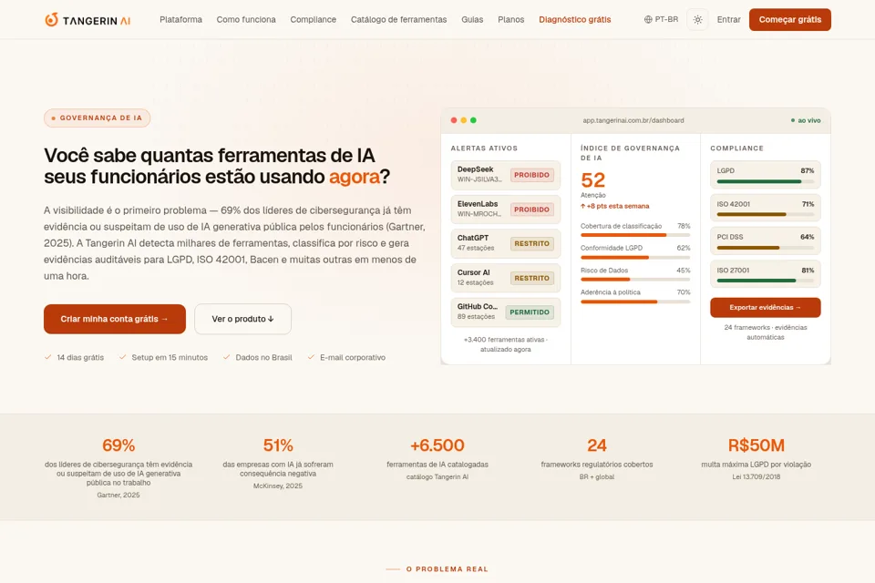 Aperçu de la landing page