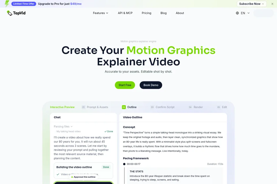 Landing page preview