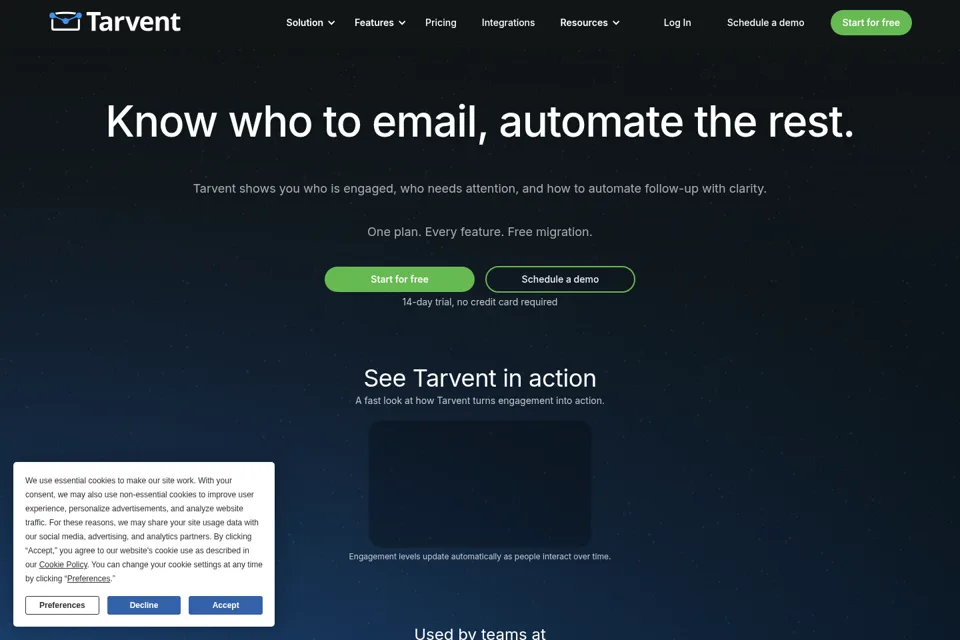 Landing page preview