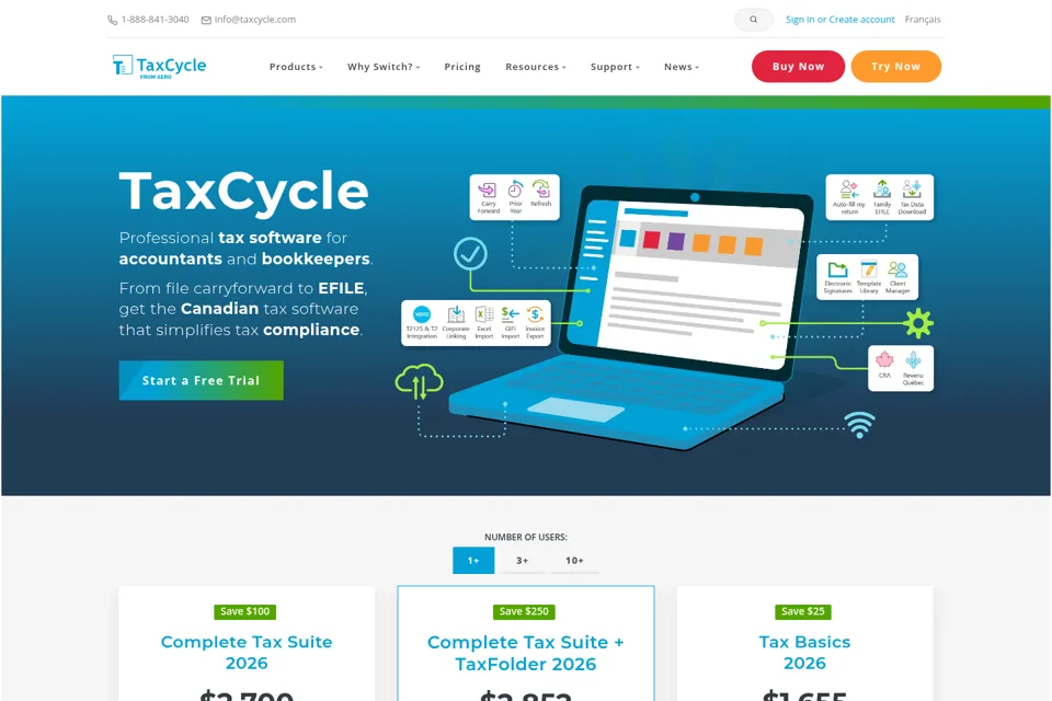 Aperçu de la landing page
