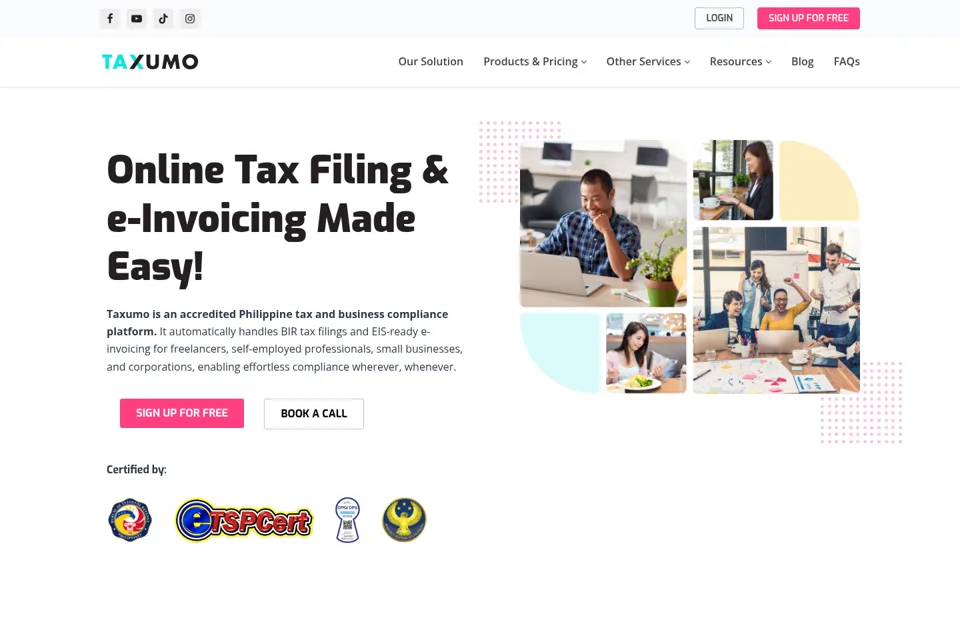 Aperçu de la landing page