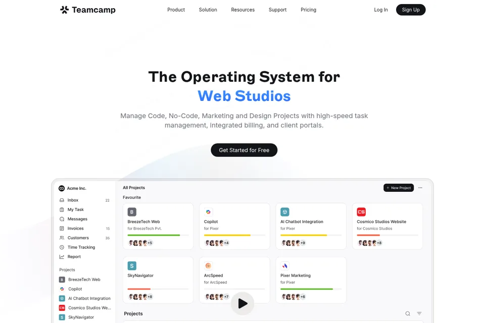Landing page preview