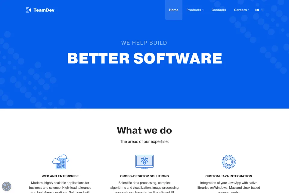 Aperçu de la landing page