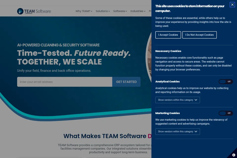 Aperçu de la landing page