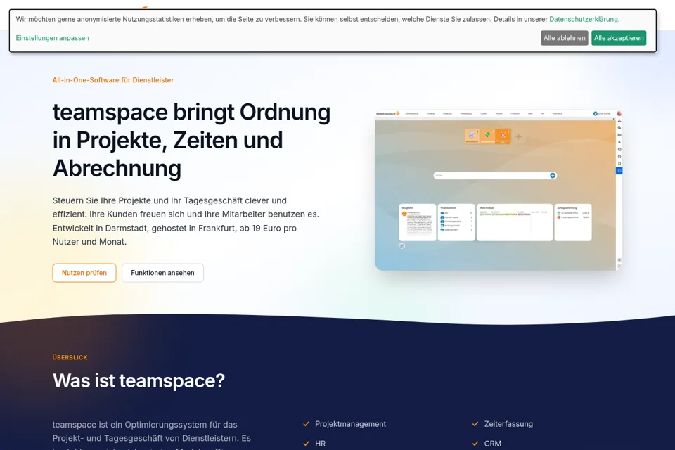 Landing page preview