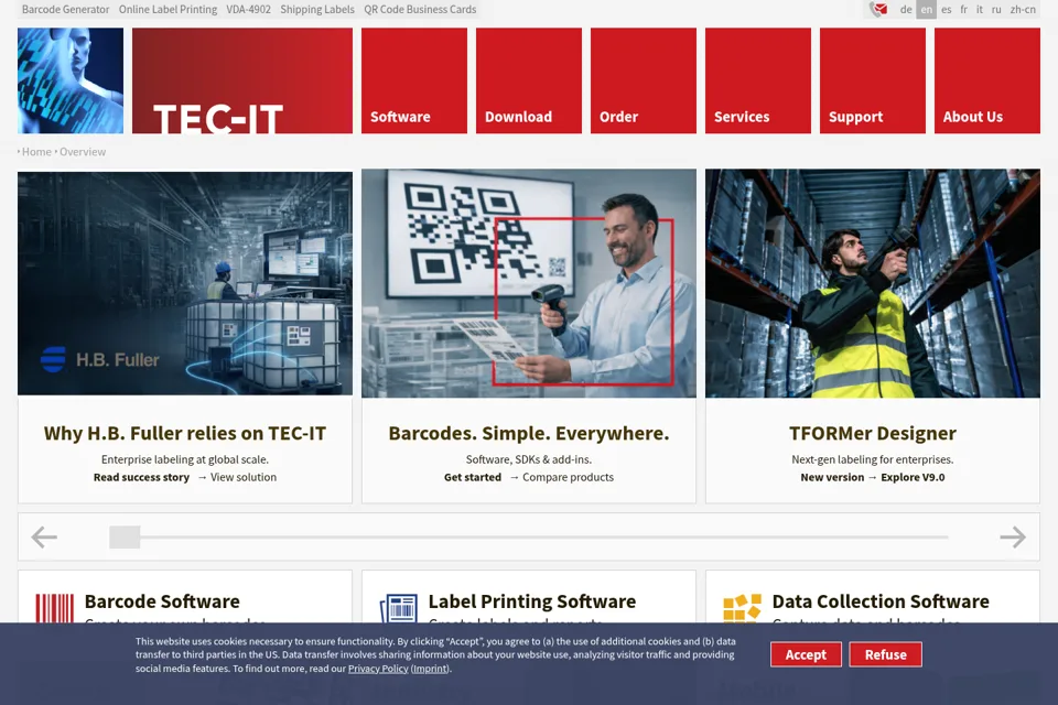 Aperçu de la landing page