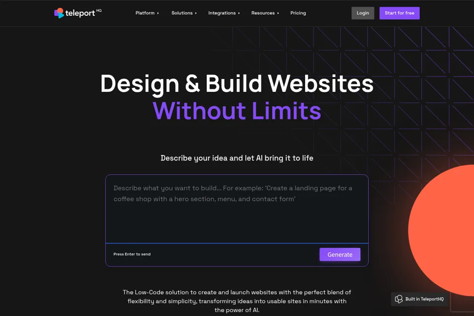 Landing page preview