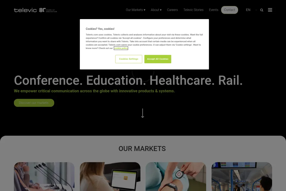 Aperçu de la landing page