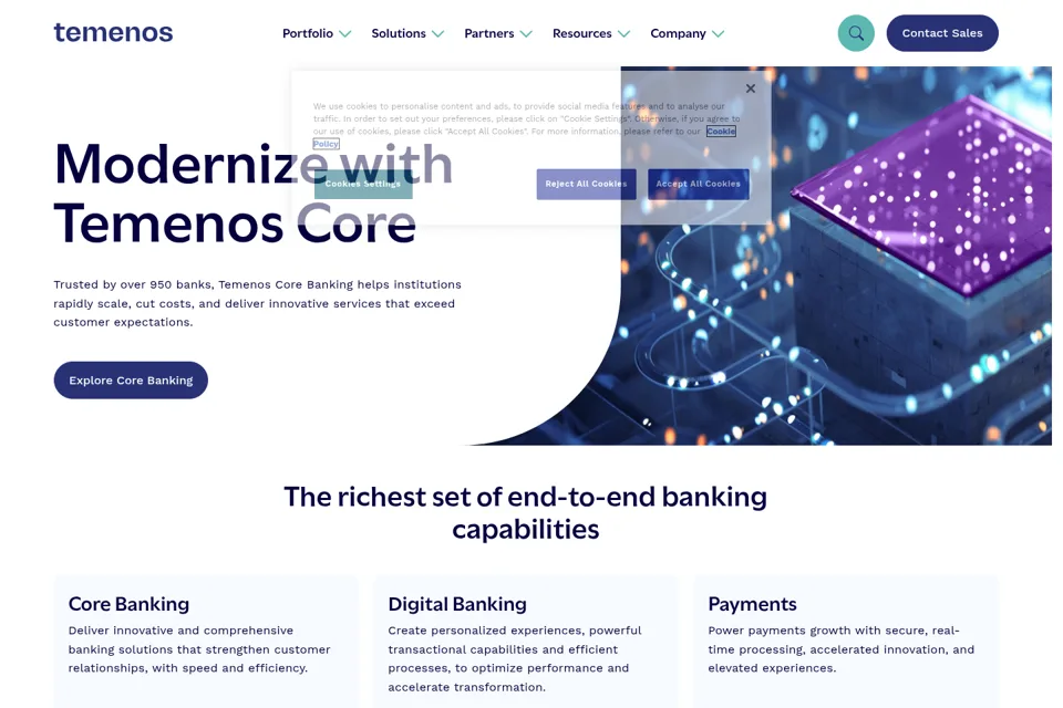 Aperçu de la landing page
