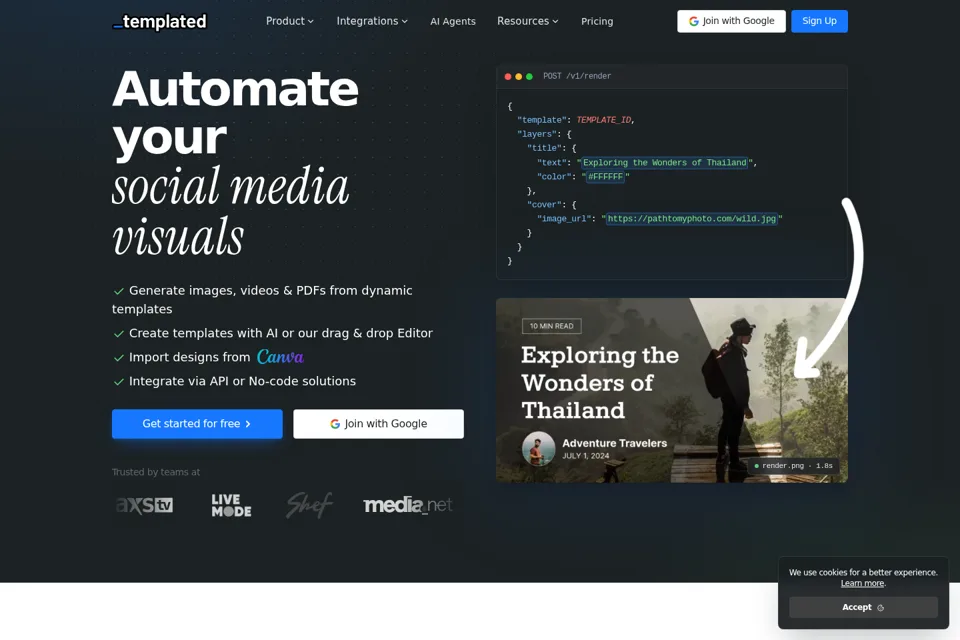 Landing page preview