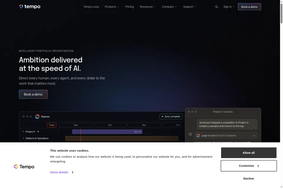 Landing page preview