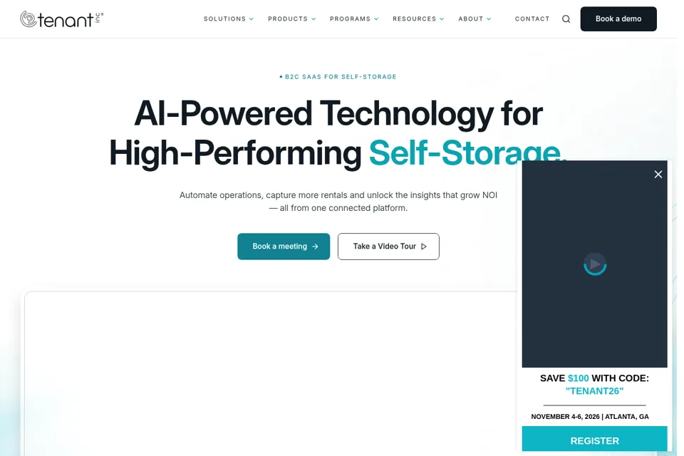 Aperçu de la landing page