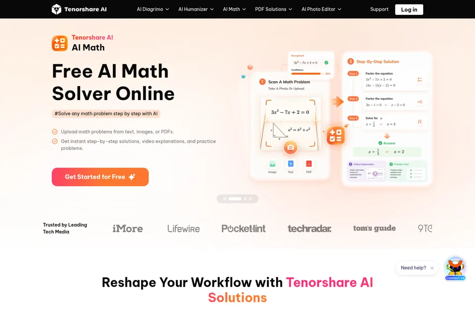 Aperçu de la landing page
