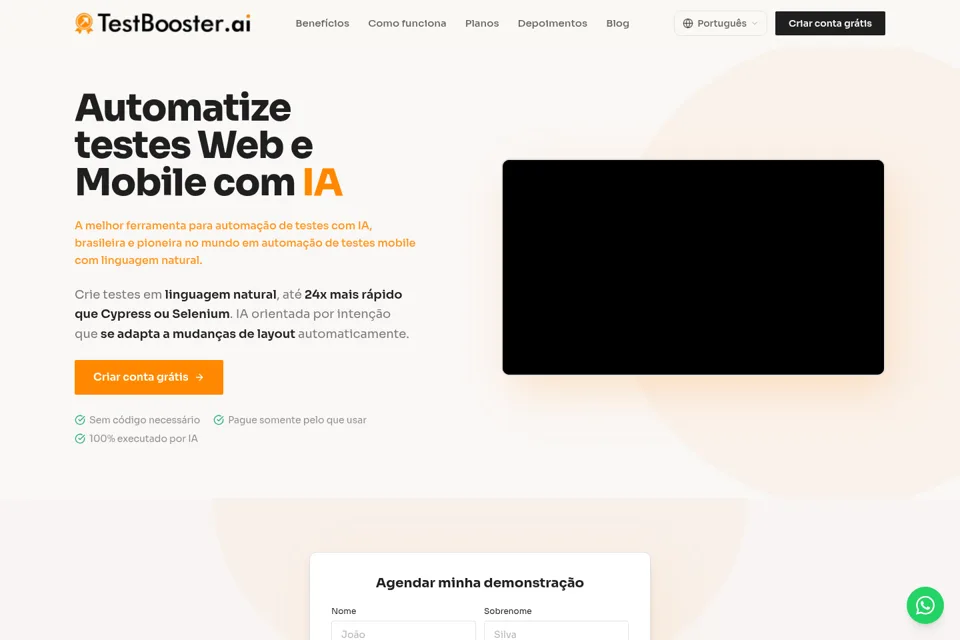 Aperçu de la landing page