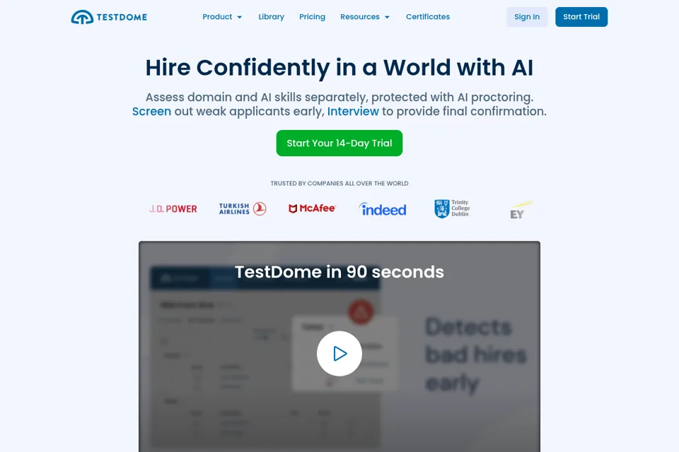 Landing page preview