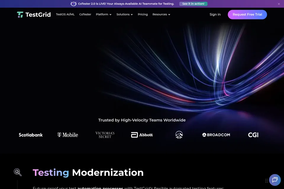 Aperçu de la landing page