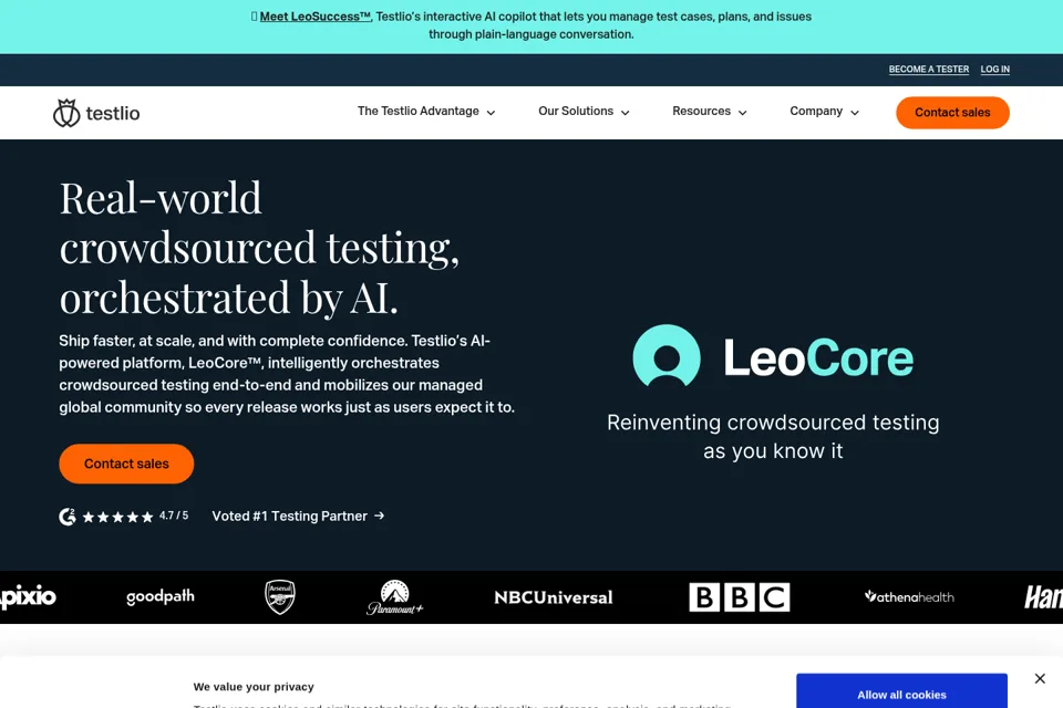 Landing page preview
