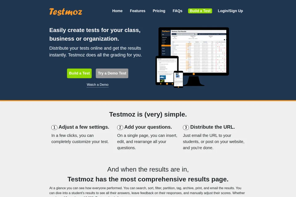 Landing page preview
