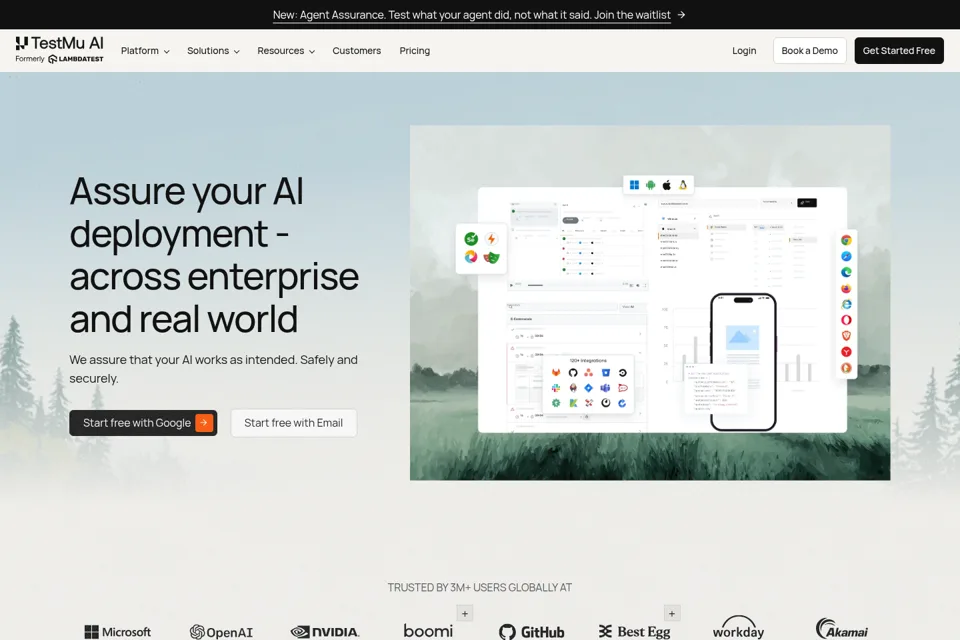Aperçu de la landing page