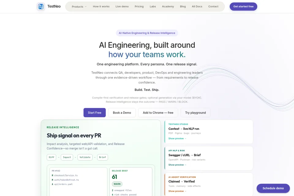 Landing page preview