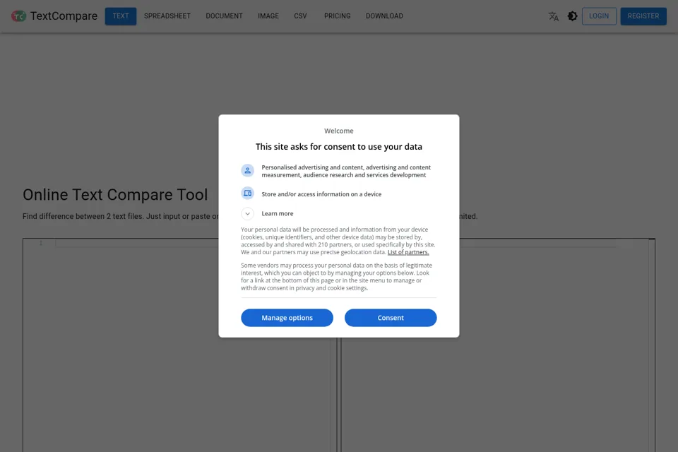 Landing page preview