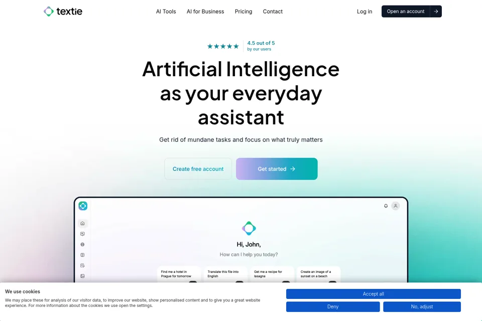 Aperçu de la landing page