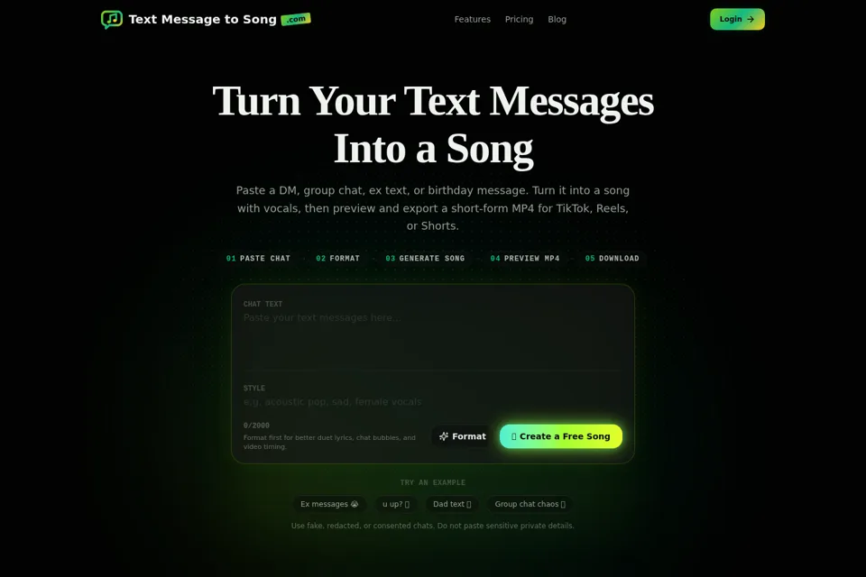 Aperçu de la landing page
