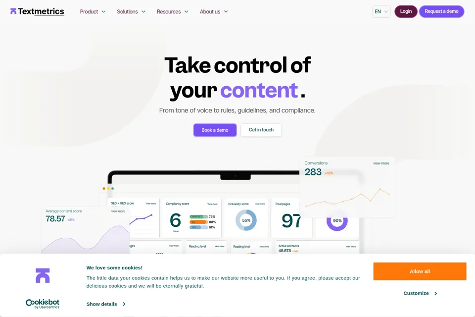 Aperçu de la landing page