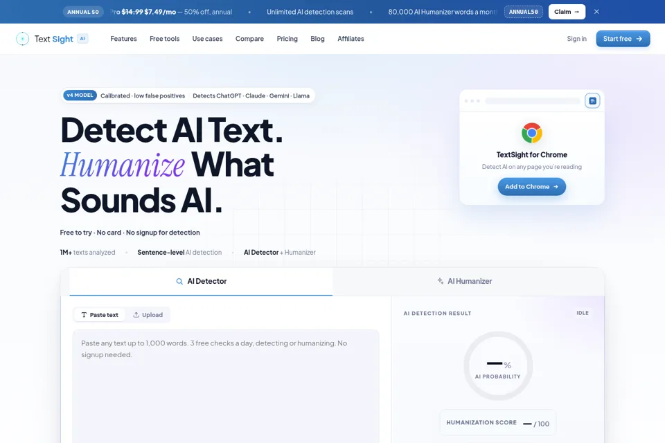 Aperçu de la landing page