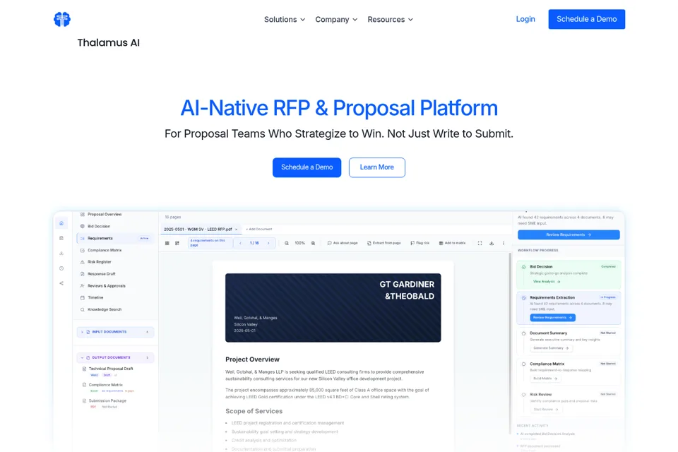 Aperçu de la landing page