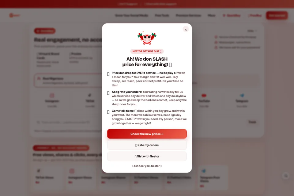 Aperçu de la landing page