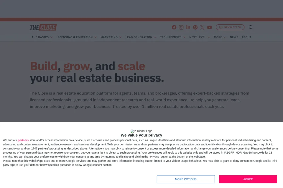 Landing page preview
