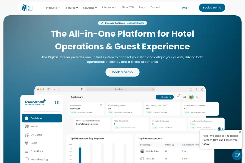 Aperçu de la landing page