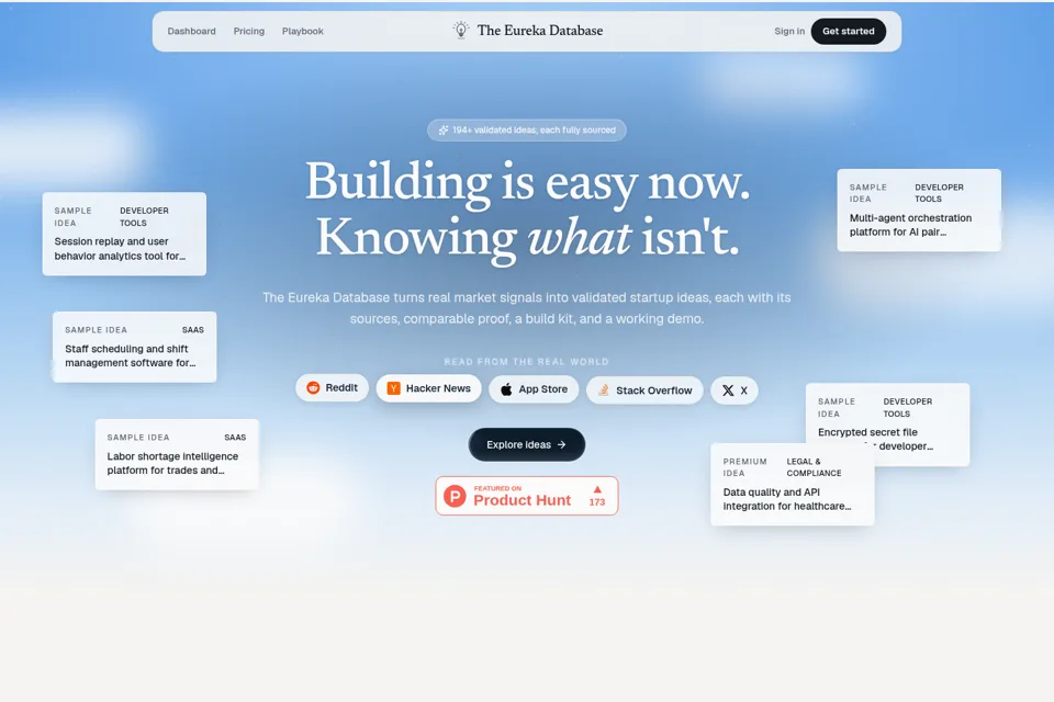 Aperçu de la landing page