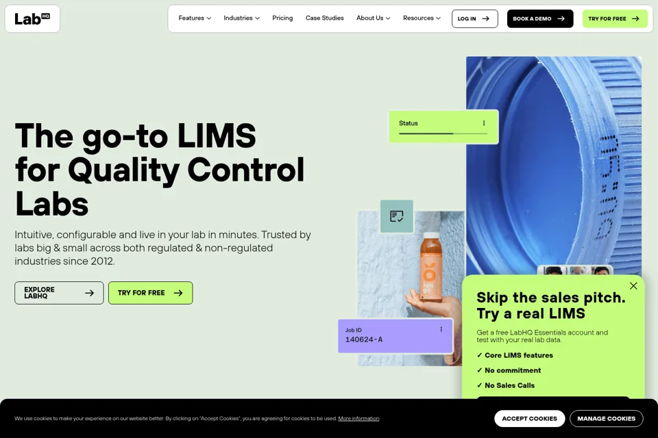 Aperçu de la landing page