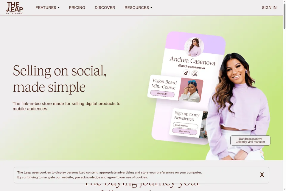 Landing page preview