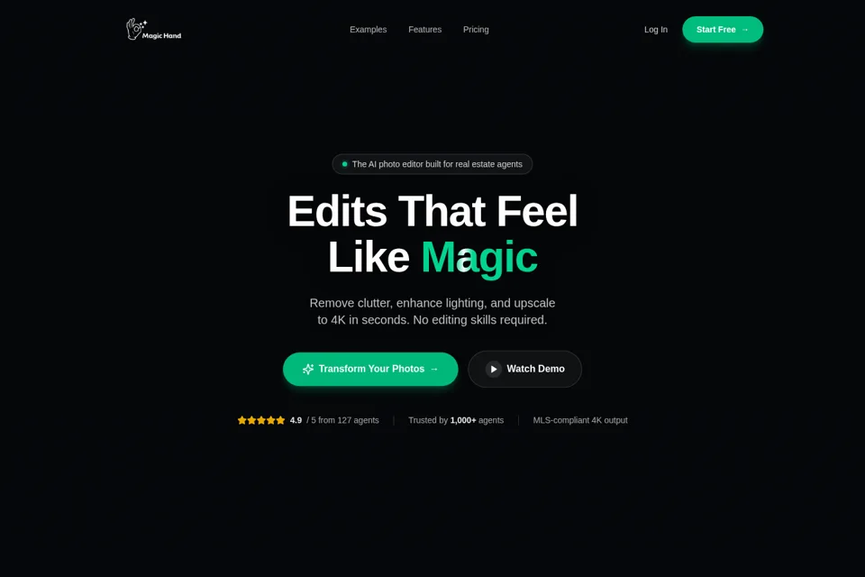 Aperçu de la landing page